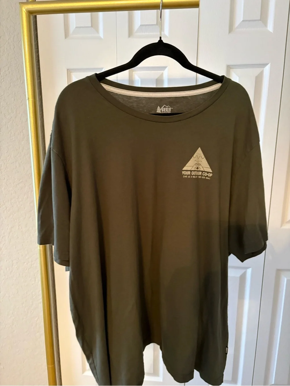 REI‎ Men's TShirt Olive Graphic Short-Sleeve Size 3X